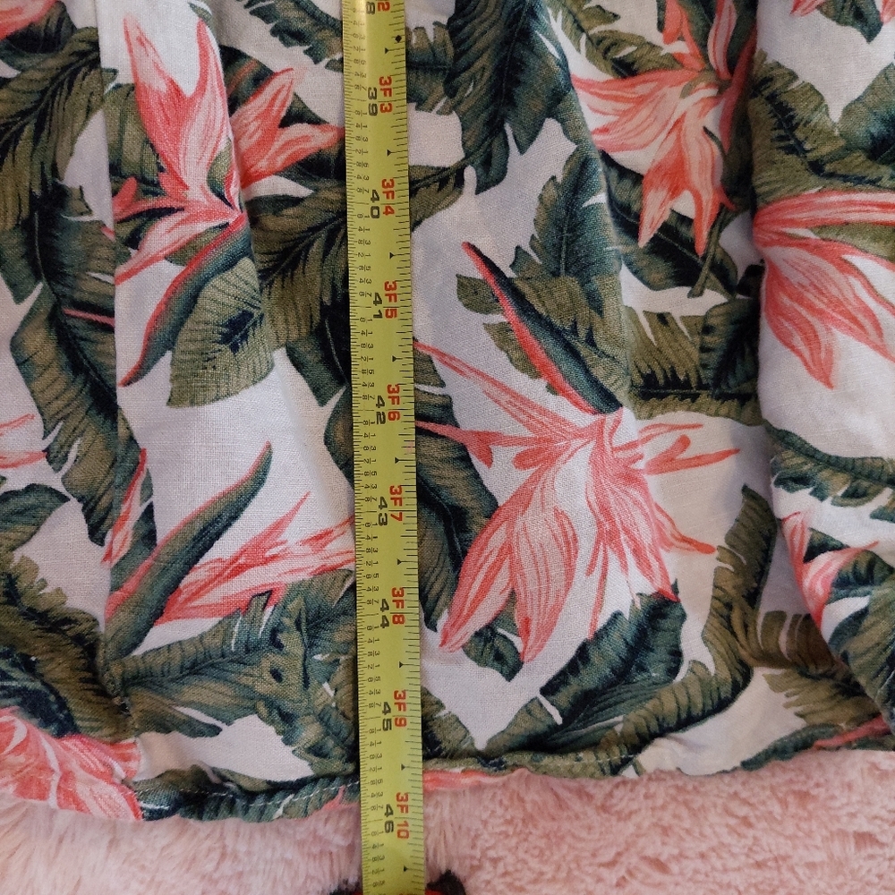 LOFT Floral Leaf Print Maxi Dress in Pink, Green, White - Picture 8 of 9